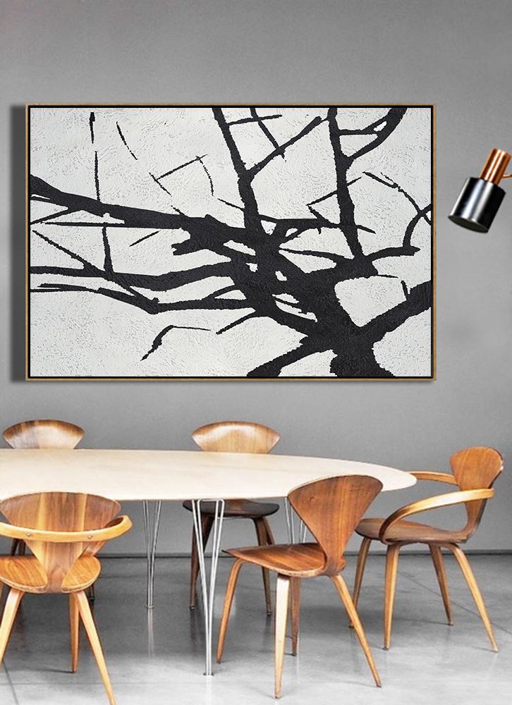 Horizontal Minimalist Tree Art #MN6C - Click Image to Close